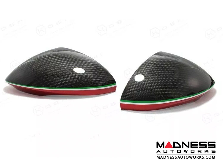 Maserati Grecale Mirror Covers - Carbon Fiber - Full Replacements - Italian Theme